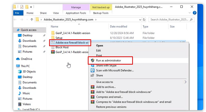 Chặn phần mềm Adobe kết nối Internet để tránh bị kiểm tra bản quyền.