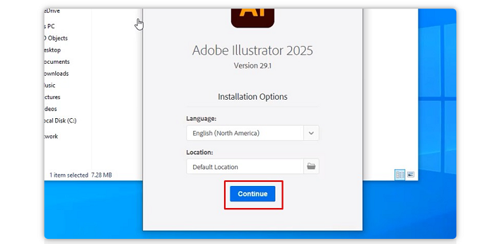 Bắt đầu quá trình cài đặt, xác nhận bạn muốn tiếp tục setup phần mềm.