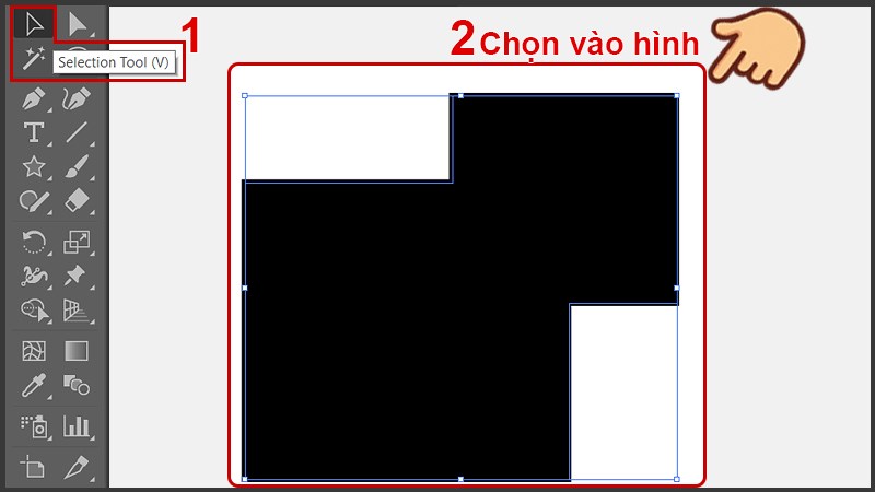 Dùng công cụ Selection Tool