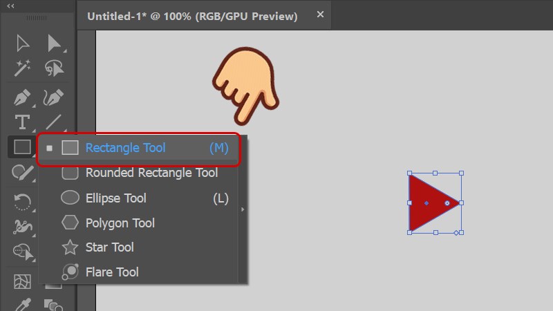 Chọn công cụ Rectangle Tool