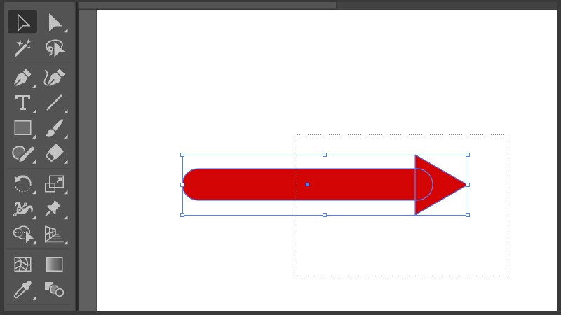 Dùng công cụ Selection Tool (V) để chỉnh sửa kích thước và bo góc