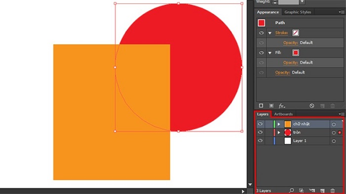 Sử dụng bảng Layers để quản lý tác phẩm