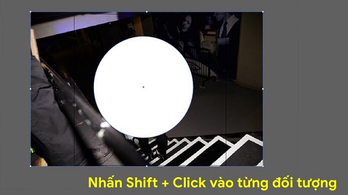 Chọn cả ảnh và hình muốn cắt