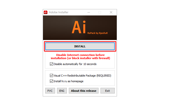 Nhấn "Install"