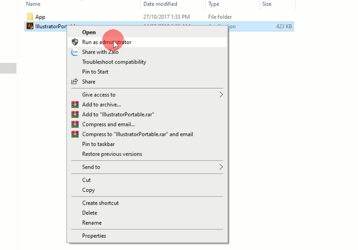 Chạy file cài đặt