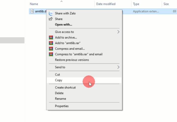 Copy file dữ liệu phù hợp 